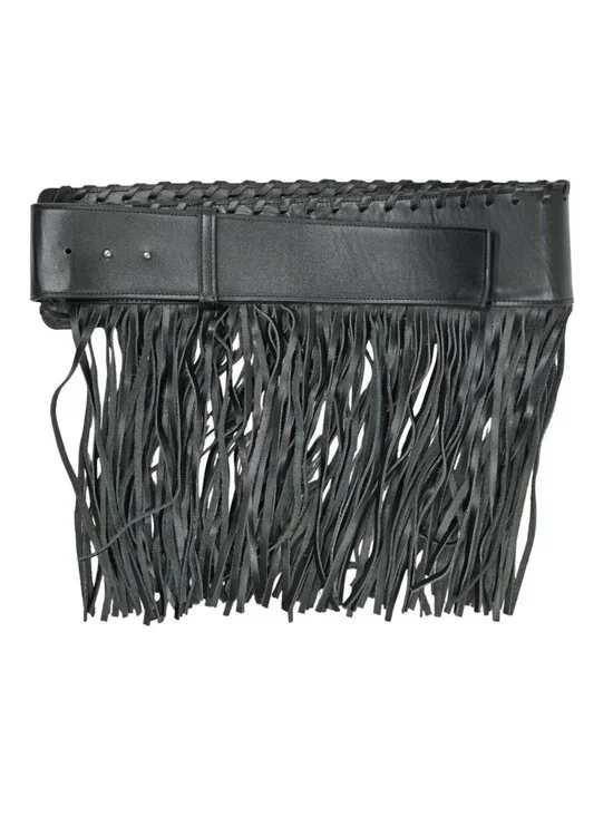 Fanci Club Instinct Fringe Belt in Black