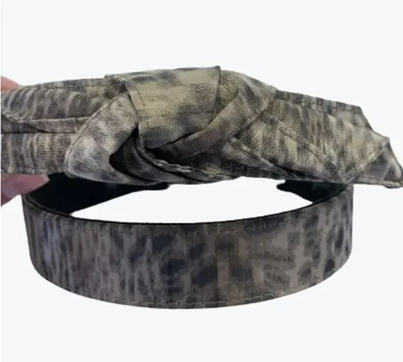 MONIQUE LHUILLIER Knot Animal Print Snap Belt Size M