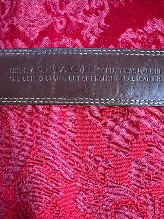 Vintage Coach British Tan English Bridle Leather Belt USA Made Women's Medium Br