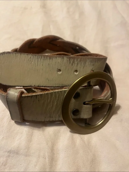 Gap braided leather belt