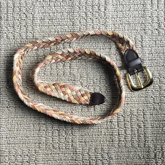 Braided Belt with Gold Buckle