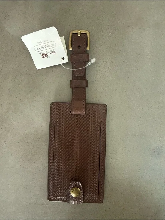 Coach Brown Leather Luggage Tag