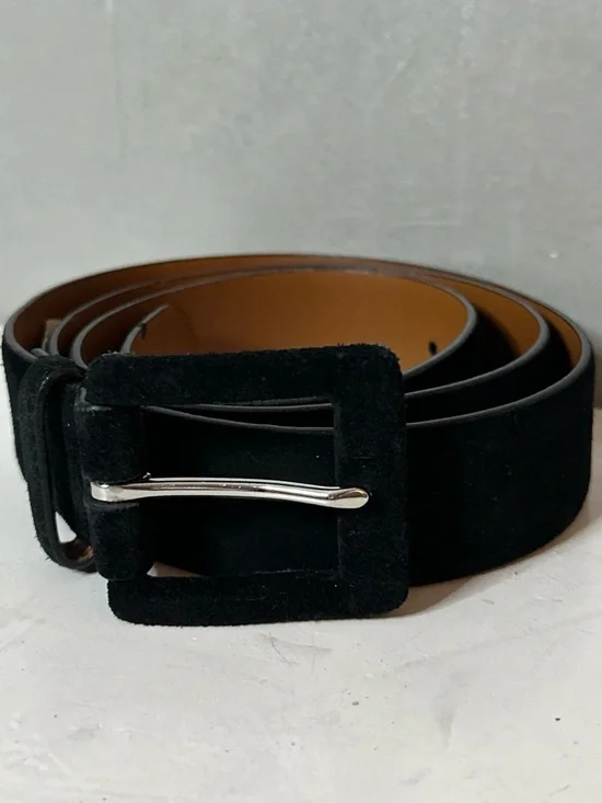 Lauren Ralph Lauren Black Suede BELT XL NEW