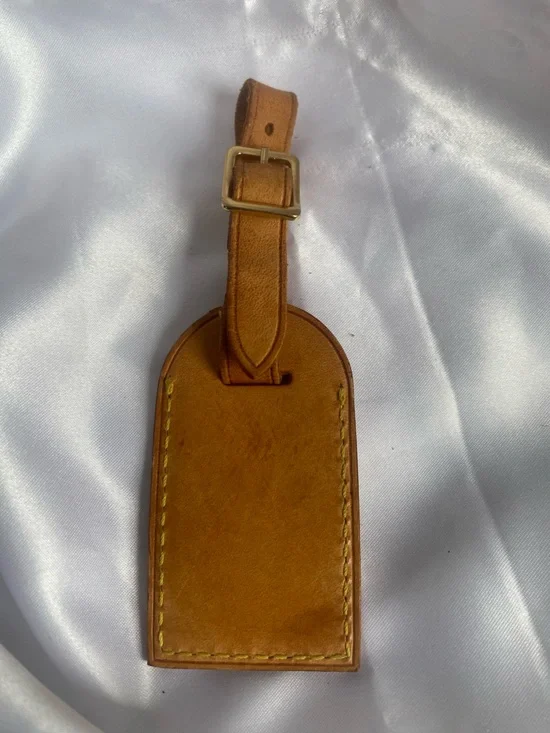 Louis Vuitton Vachetta Leather Luggage Tag • Brown • Made in France