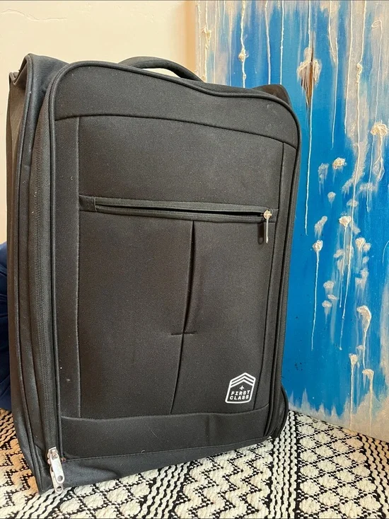 Black Men's Travel Carry-On with Front Pocket