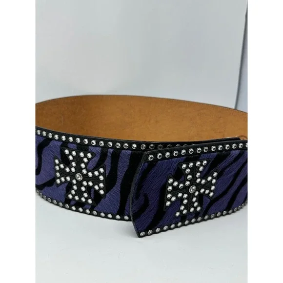 3D Women's Belt Hand Loomed Leather 4