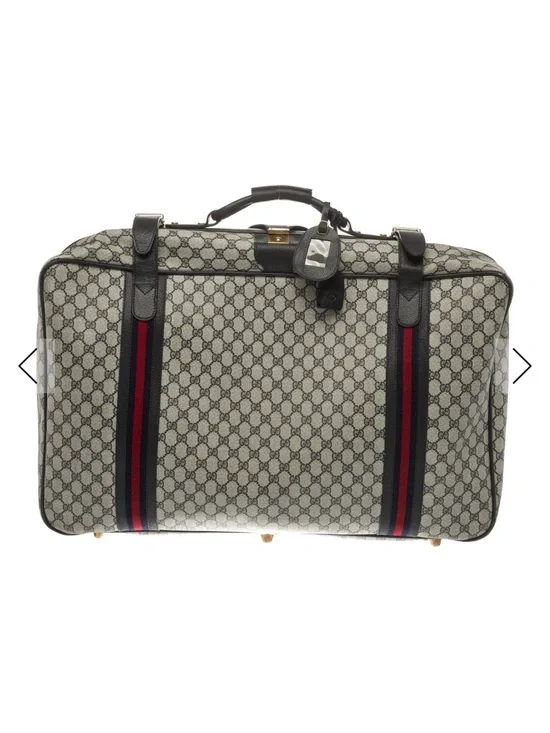 Gucci Canvas Carry-On with Red and Blue Web Stripes