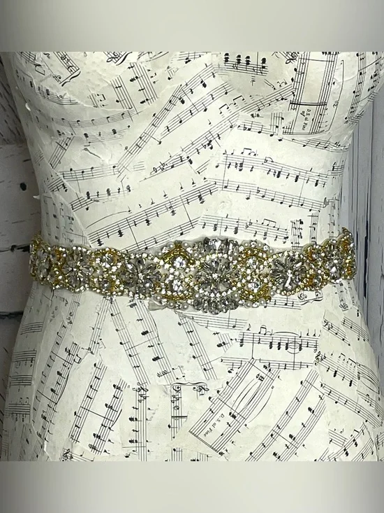 Bridal Rhinestone Belt Tie
