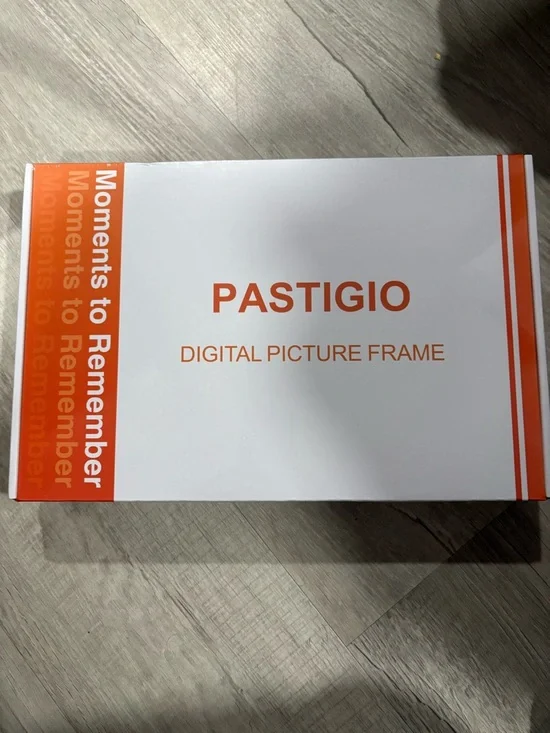 Pastigio Orange & White Digital Picture Frame — Vibrant Photo Display