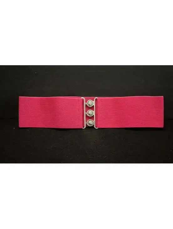 Pink Elastic Cinch Belt