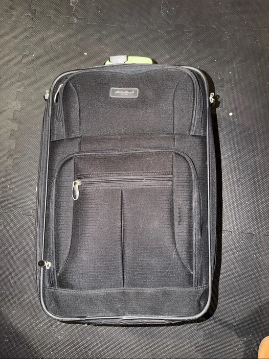 Eddie Bauer Black Travel Carry-On Roller with Lime Accent