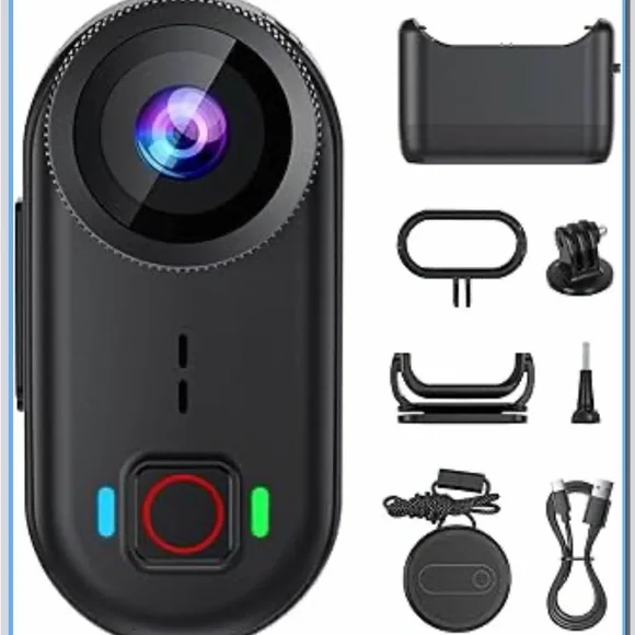 Black 360 Camera with Accessories