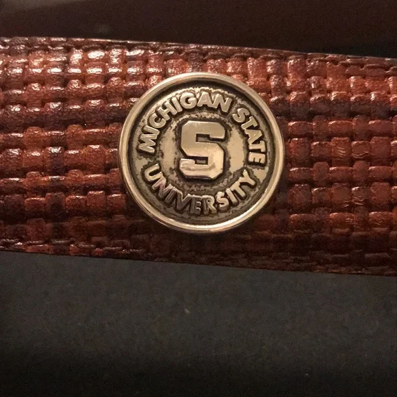 Michigan State University Insignia Women’s Brown Leather 38 YRI Custom Belt