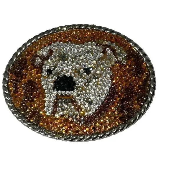 Bulldog Bling Belt Buckle Handmade