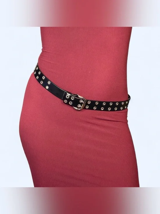 Goth Emo Black Grommet Belt!