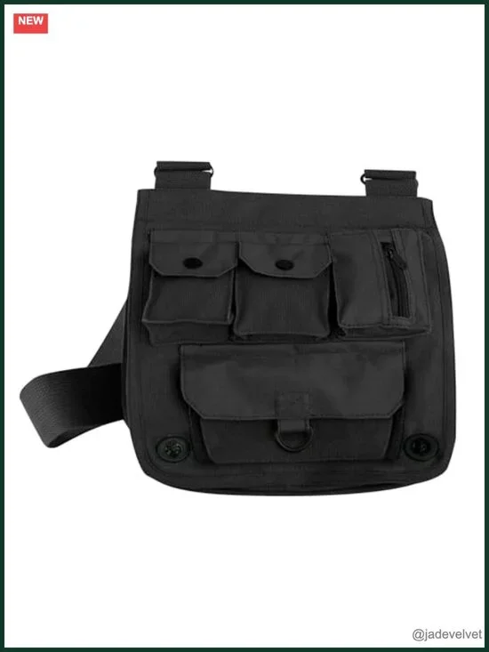 Compact EDC Crossbody Bag with Multi-Compartment