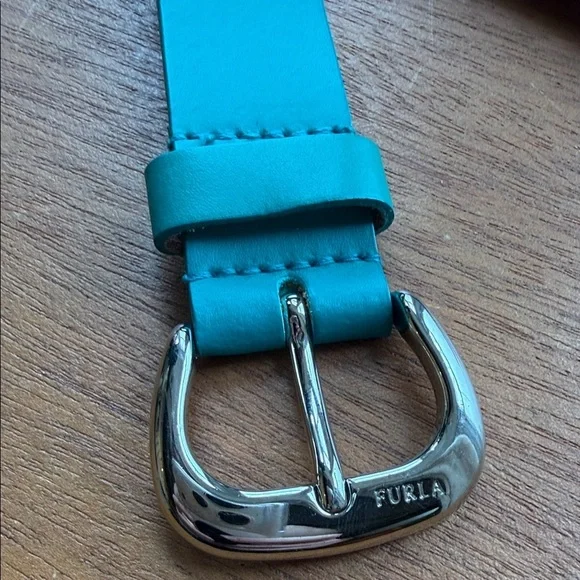 Furla Cerulean Belt with Silver Buckle
