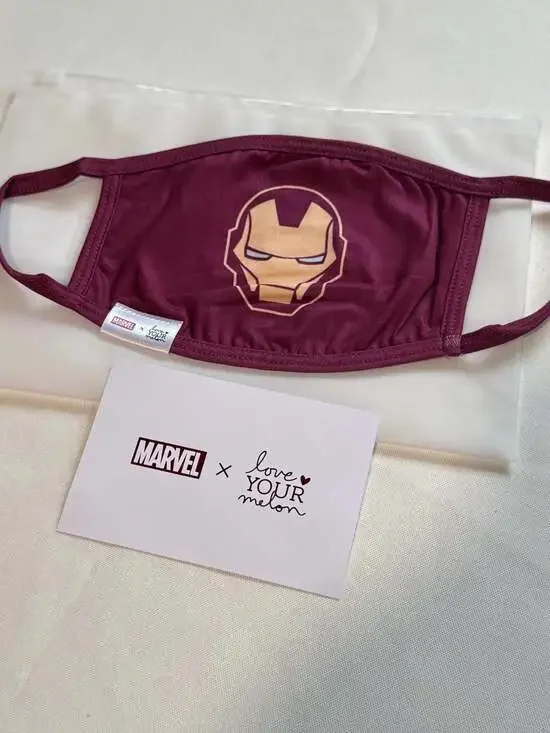 Marvel Iron Man Love Your Melon Adult Face Mask NIP Rare Collectible Superhero