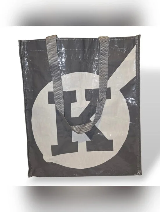 Unbranded Gray Messenger Tote with White Logo - Durable Everyday Carry