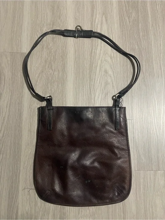 Classic Fossil Brown Leather Crossbody Bag