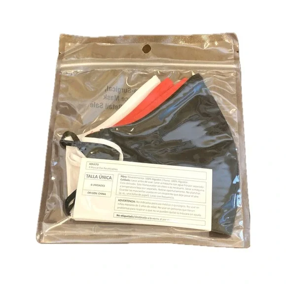 1 Pack of 4 Official Target Employee Face Mask Bullseye XL 100% Cotton