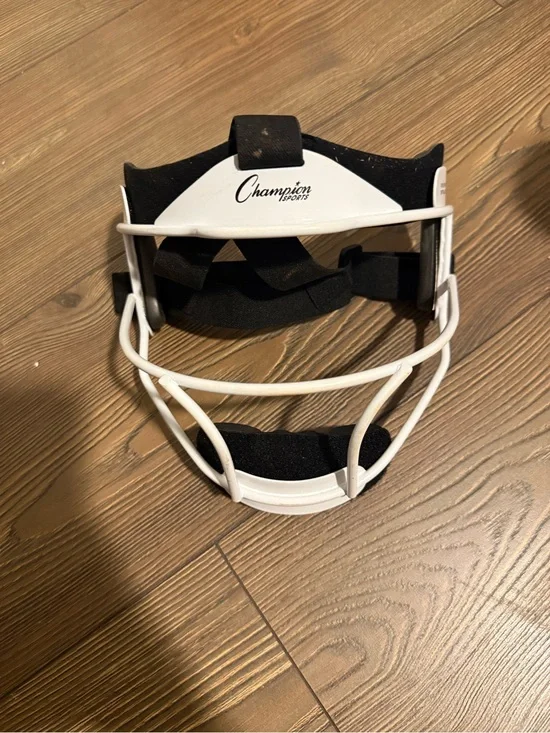 Champion White Face Mask with Black Padding