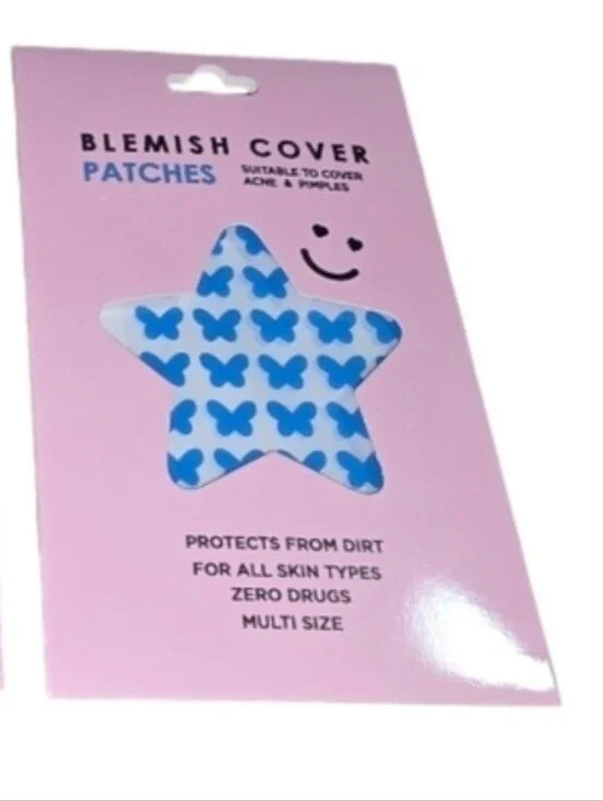 Blemish Cover Patches -  Star Design with Blue Butterflies