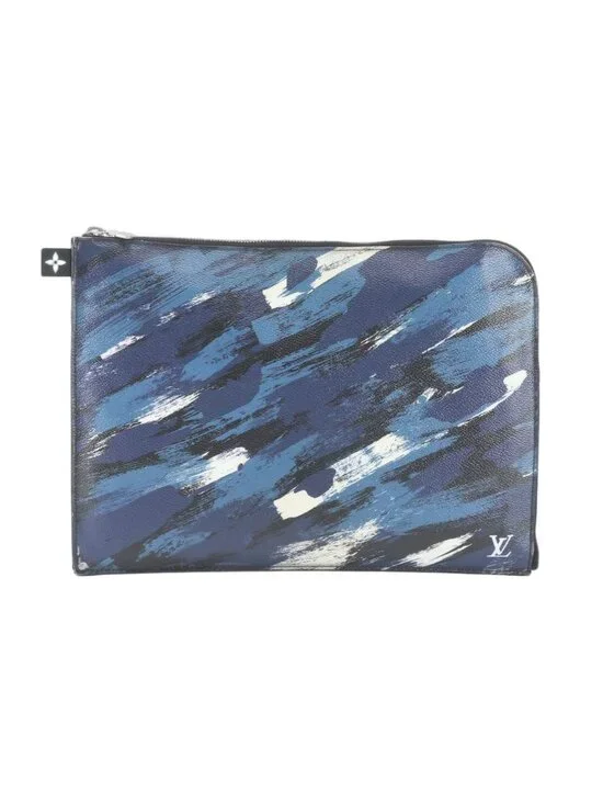 Louis Vuitton Pochette Jour GM Camouflage Leather Clutch