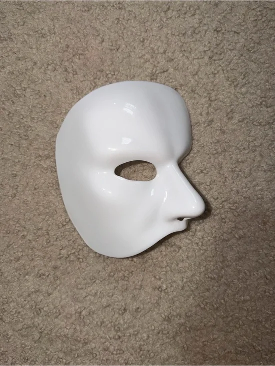 Women’s White Full Face Plastic Mask