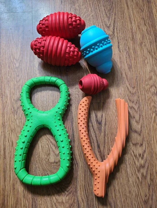 6 Dog Toy Aggressive Chewer Lot