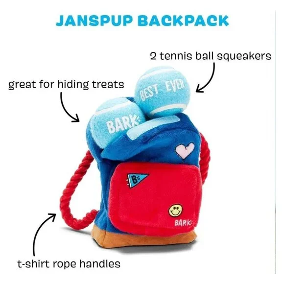 Bark box Dog Toy Janspup Tennis Balls 2 In‎ 1 Interactive Rip Reveal Dog Toy NWT