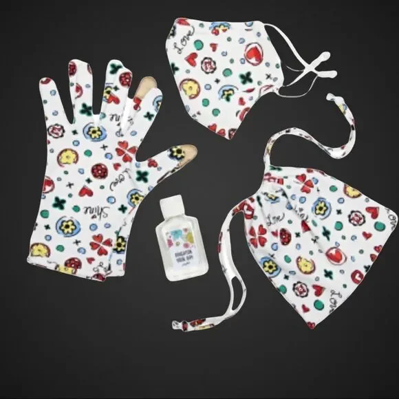 Brighton Tom Clancy Love Sparkle Set Mask Sanitizer Gloves Bag