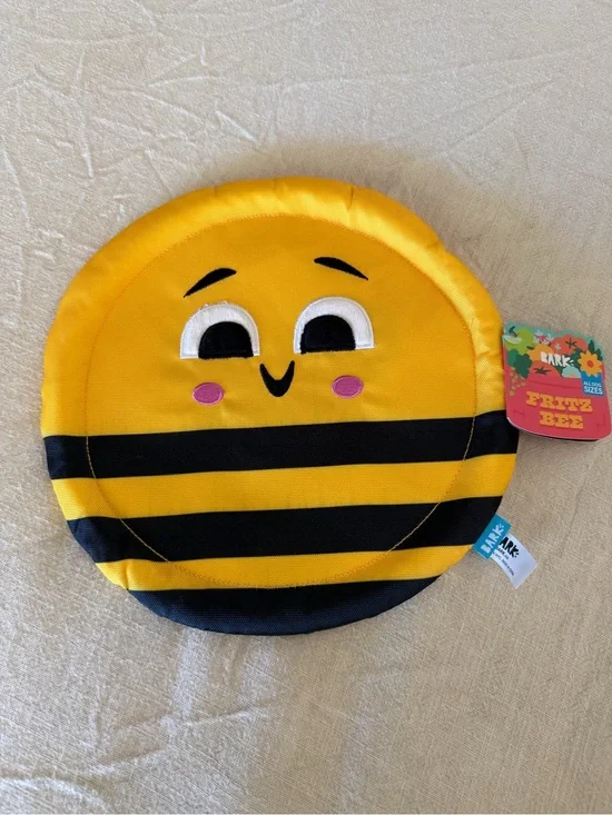 Bark Yellow and Black Bee Plush Dog Toy