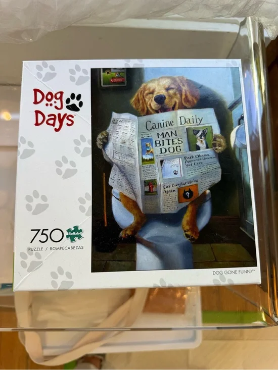 ‘Dog Gone Funny’ Puzzle - White Box with Multicolor Artwork