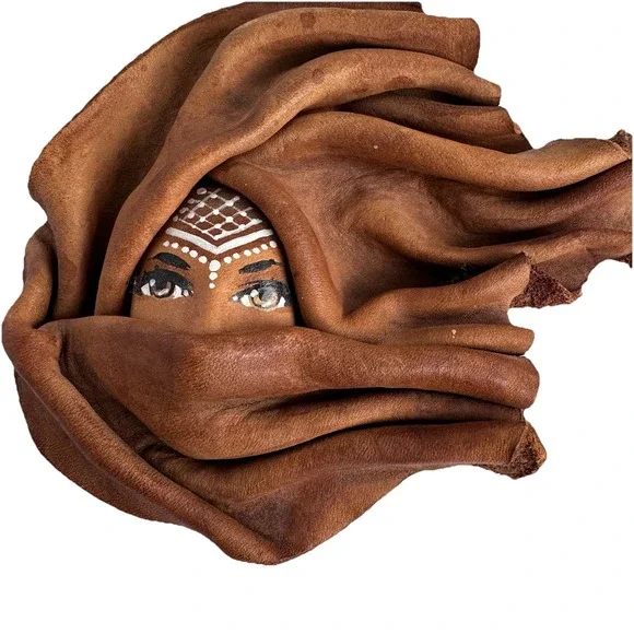 Lugano Design Rio Brazil Hand Made Genuine Leather Collectable Mask Decor