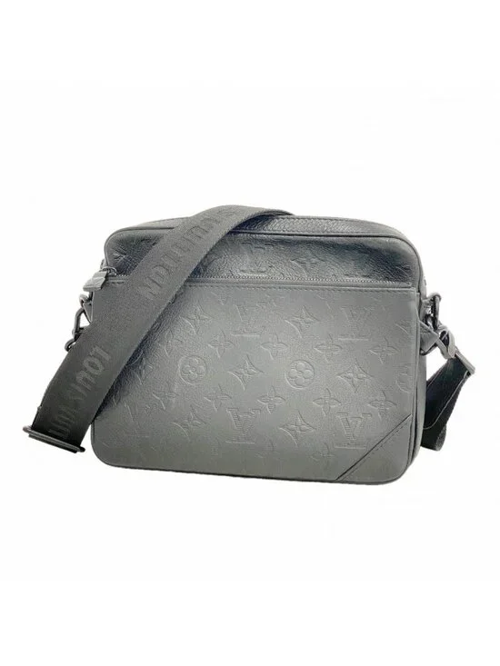 Louis Vuitton Shoulder Bag Monogram Shadow Trio Messenger Black