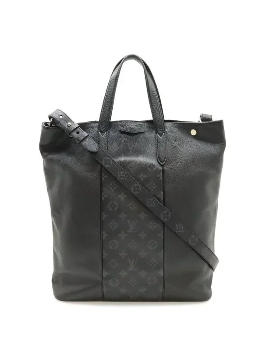 Louis Vuitton Taigarama Monogram Eclipse City Tote Large Long 2-Way Shoulder Bag