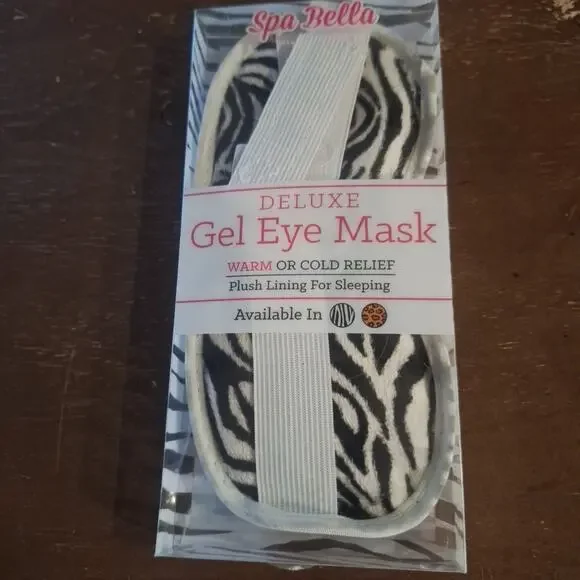 SPA BELLA Deluxe GEL EYE MASK Warm or Cold Relief - Plush Lining for Sleeping
