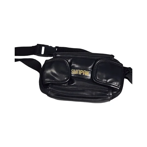 Sunpak Black Camera Waist Bag Utility Fanny Pack Adjustable Strap‎ Gold Logo