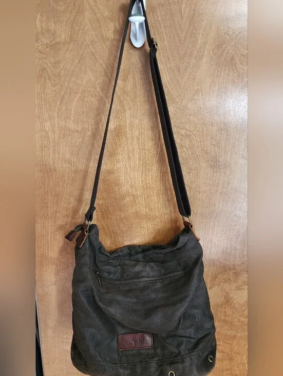 Men' Cargoit Brown Suede Messenger/ Crossbody Shoulder Bag