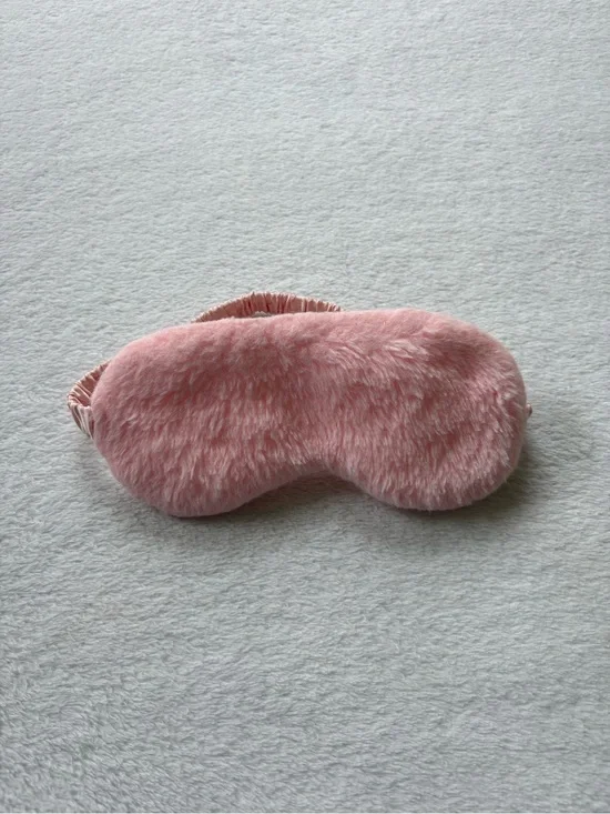 Plush Pink Faux Fur Sleep Mask