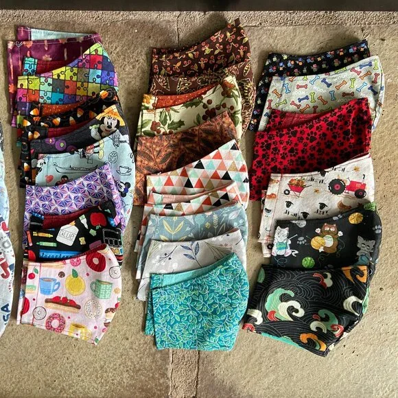 Handcrafted Face Masks 100% Cotton Cute Calico - 30 Mask Bundle