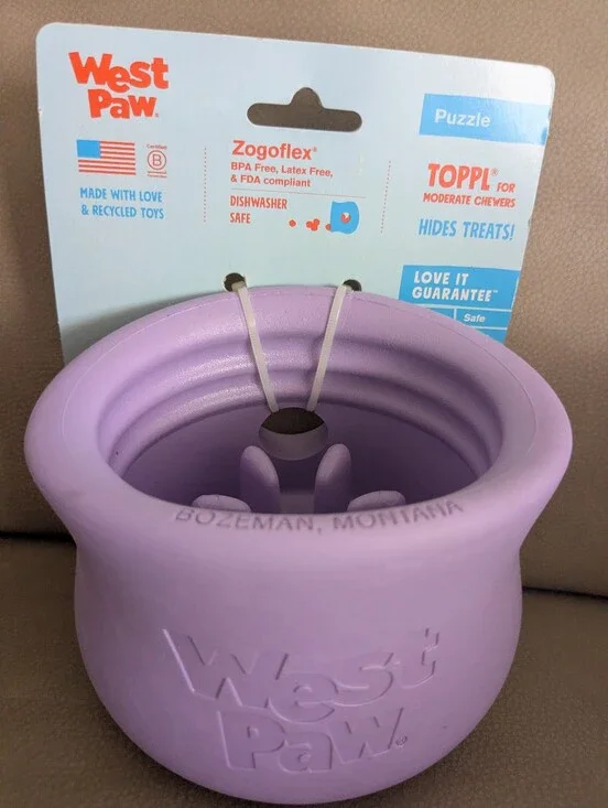Zogoflex Toppl Treat-Dispensing Dog Toy - Lavender