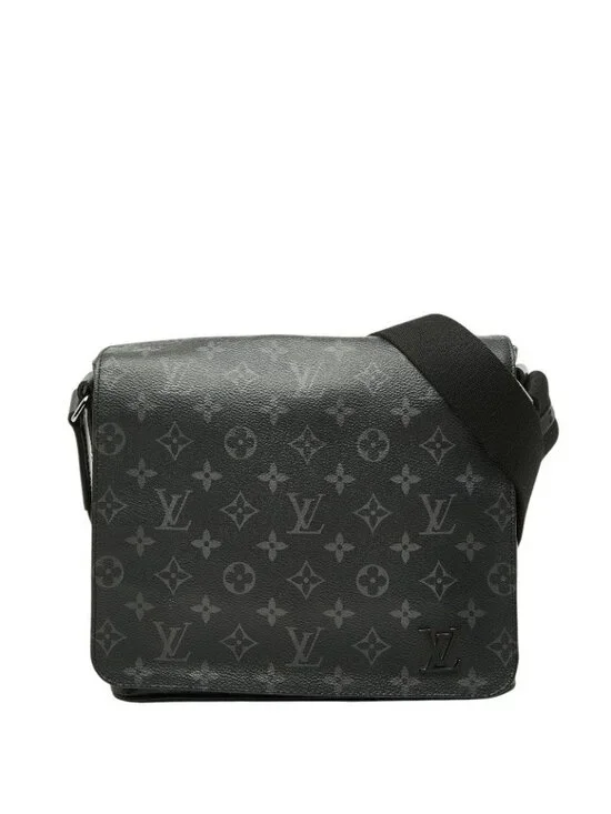 Louis Vuitton Monogram Eclipse District PM Crossbody Shoulder Bag Messenger