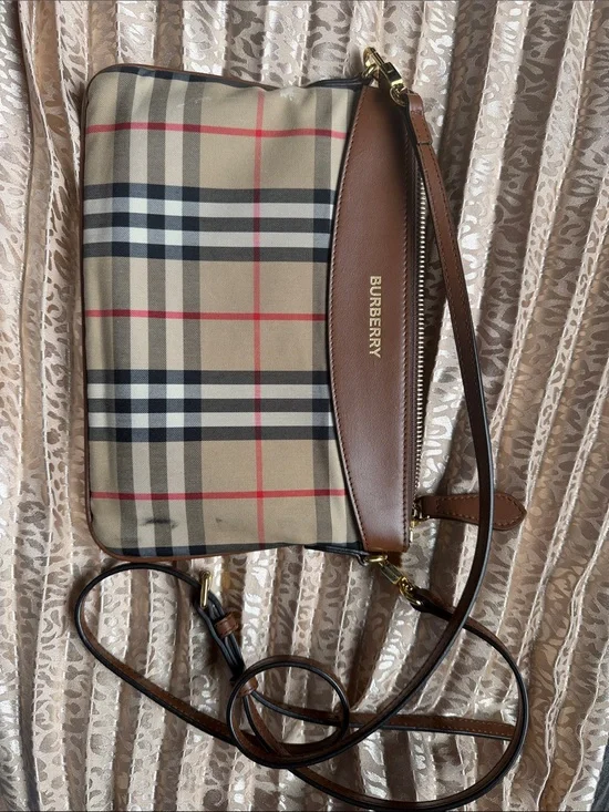 Burberry Checkered Clutch/Crossbody Bag