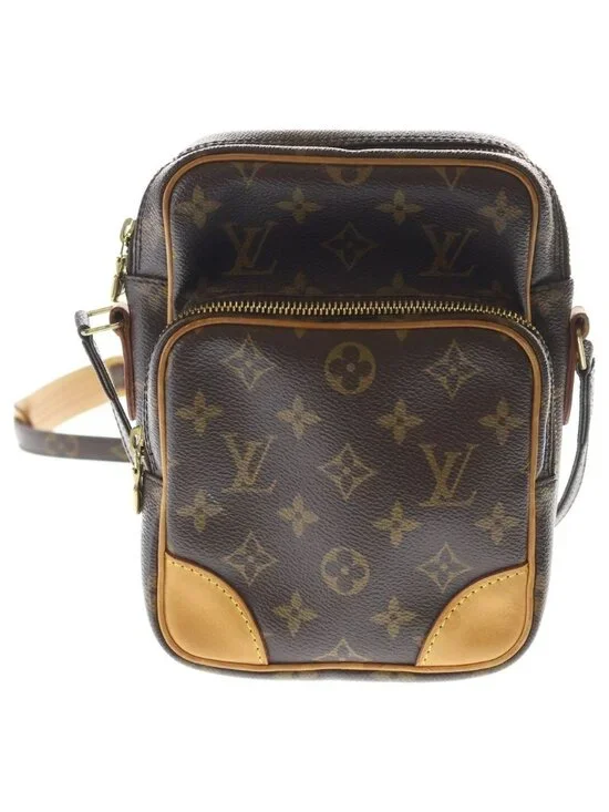 Louis Vuitton Monogram Amazon Mini Shoulder Bag Brown Leather Gold