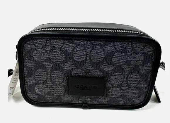 Coach CW365 Wyatt Crossbody Bag In Signature Canvas IN Charcoal/Black