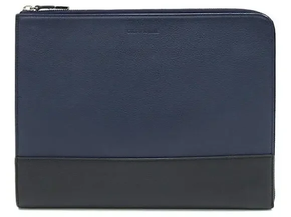 Dior Homme Men’s Leather Portfolio Document Holder Black/Navy – Made in Italy