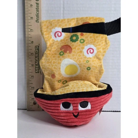 Bark Box RAMEN REN Dog Toy Size Large ( 50+ LB) Crinkle, Squeak
