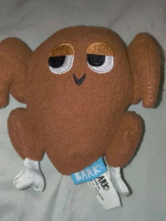 Bark Box TURKEITH Dog Toy Turkey Plush Treat Trap Pocket Squeaker Crinkle
